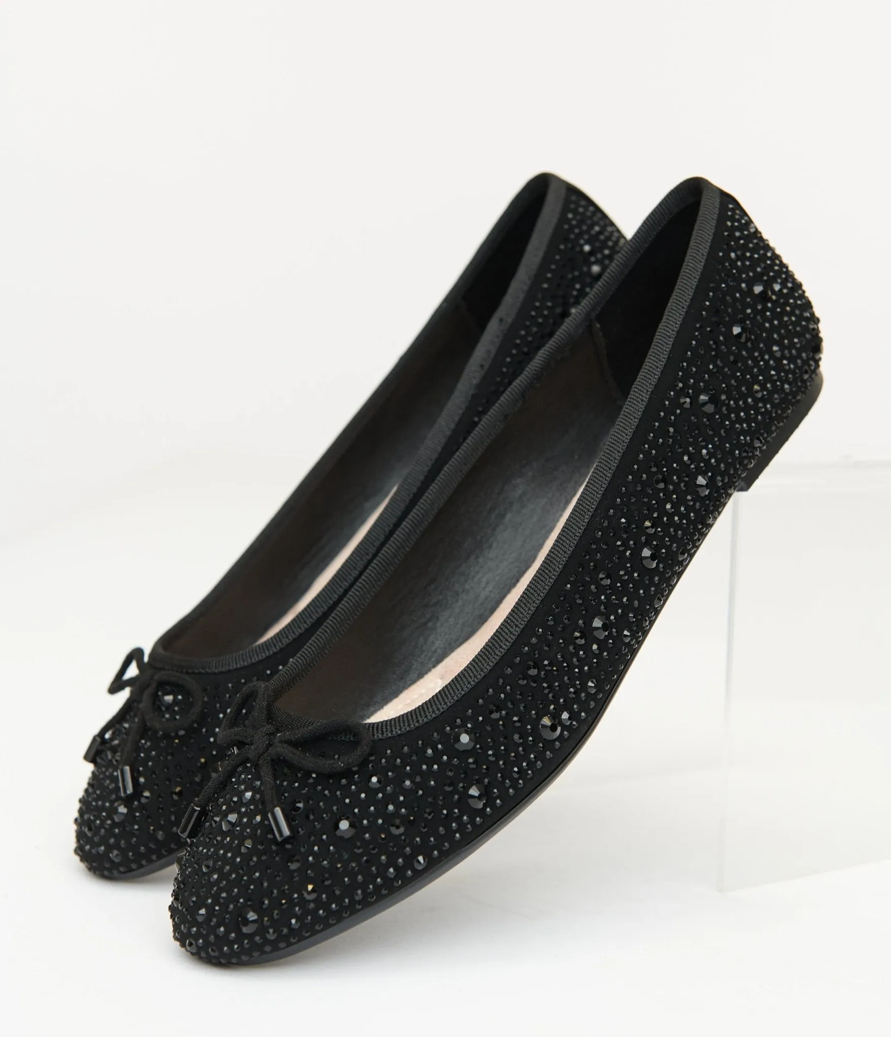 1960s Black Sparkle Flats