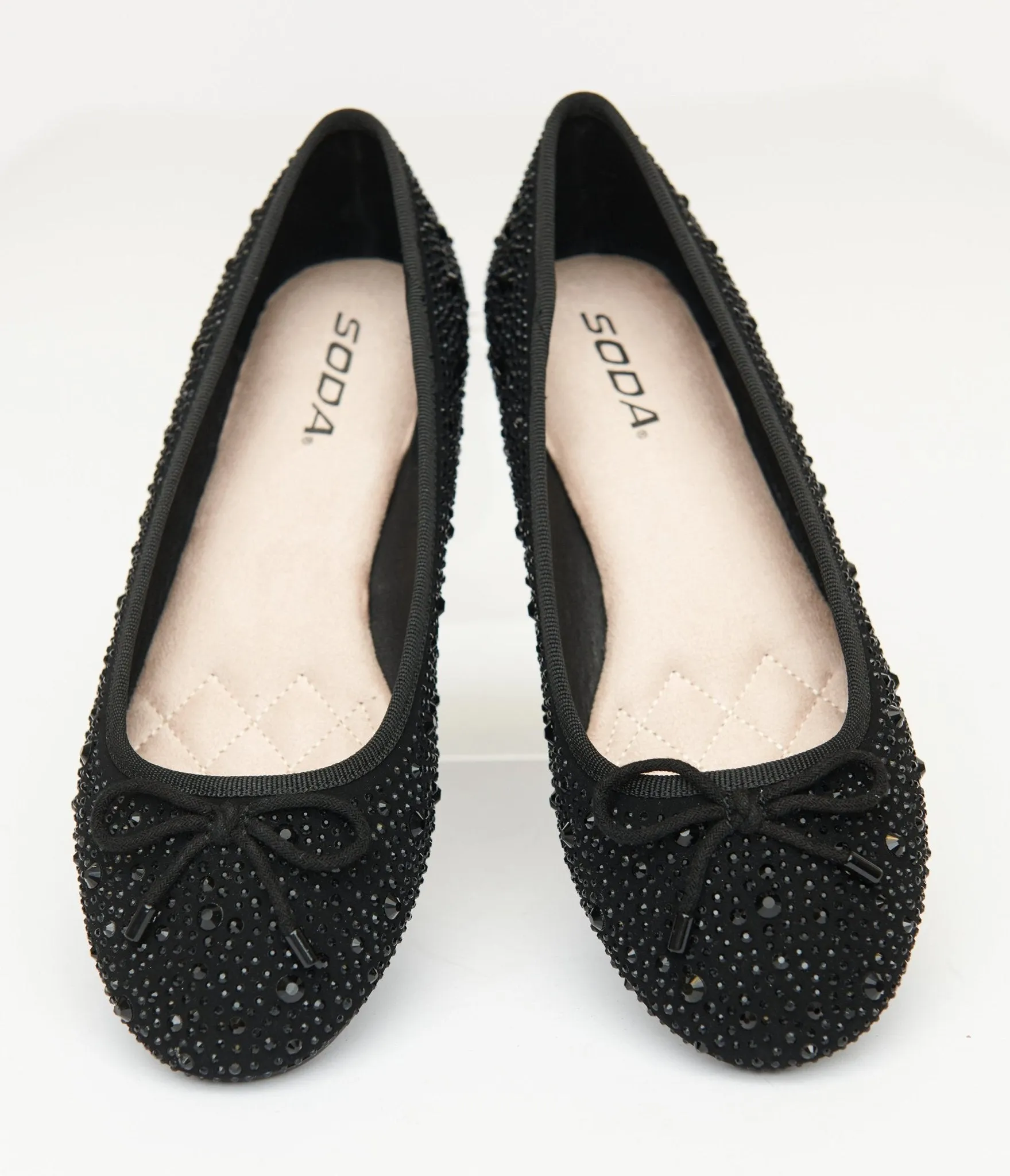 1960s Black Sparkle Flats