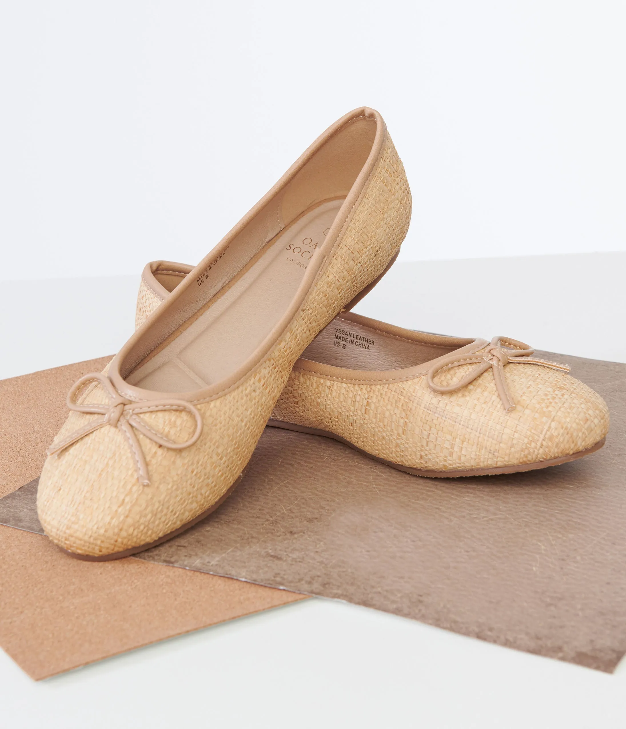 1960s Rattan Bow Ballet Flats