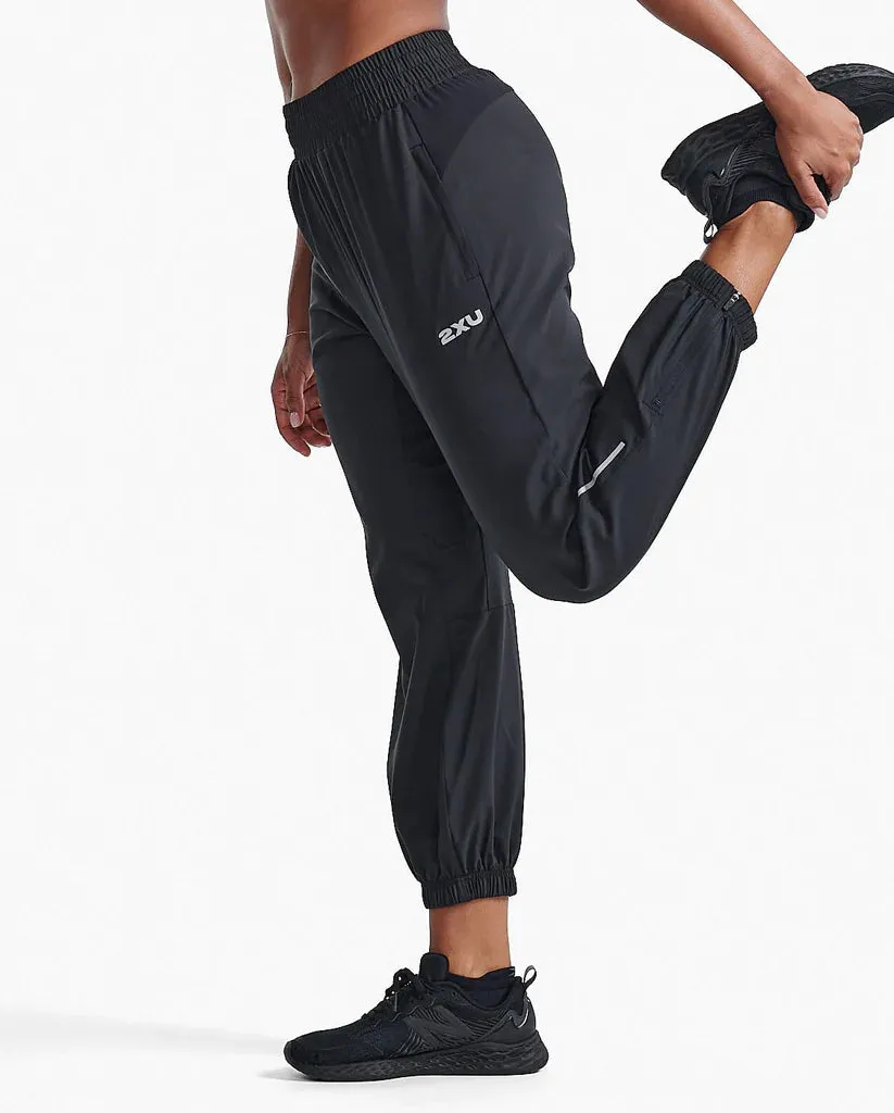 2XU Womens Aero Hi-Rise Woven Jogger - Black/Silver