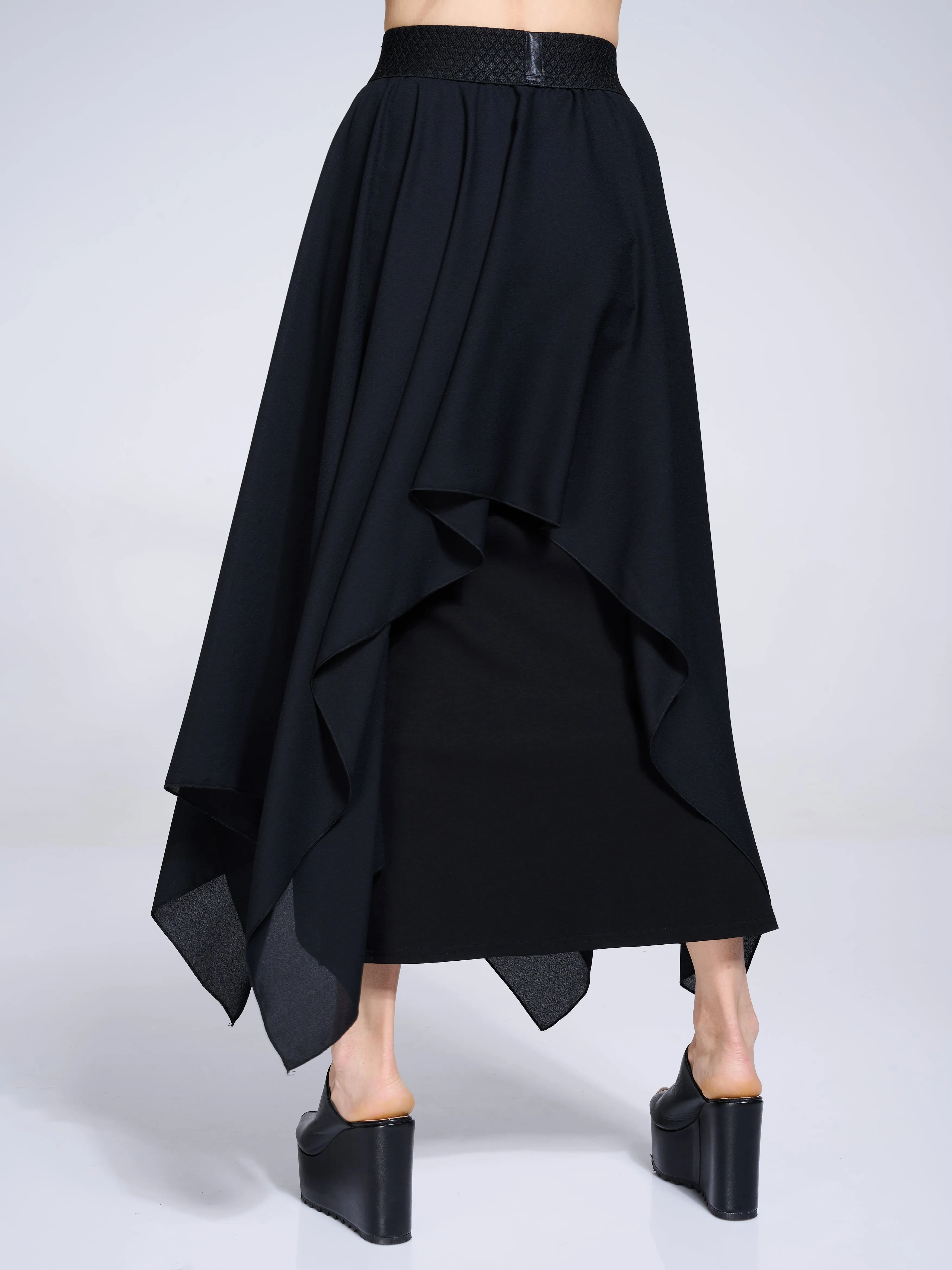 Asymmetric  Maxi Chiffon Skirt