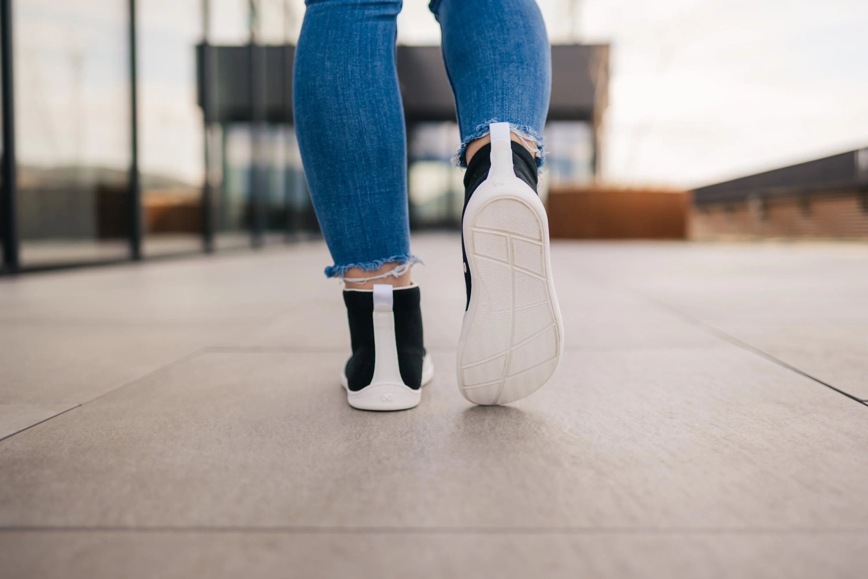 Barefoot Sneakers Be Lenka Rebound - High Top - Black & White CLEARANCE