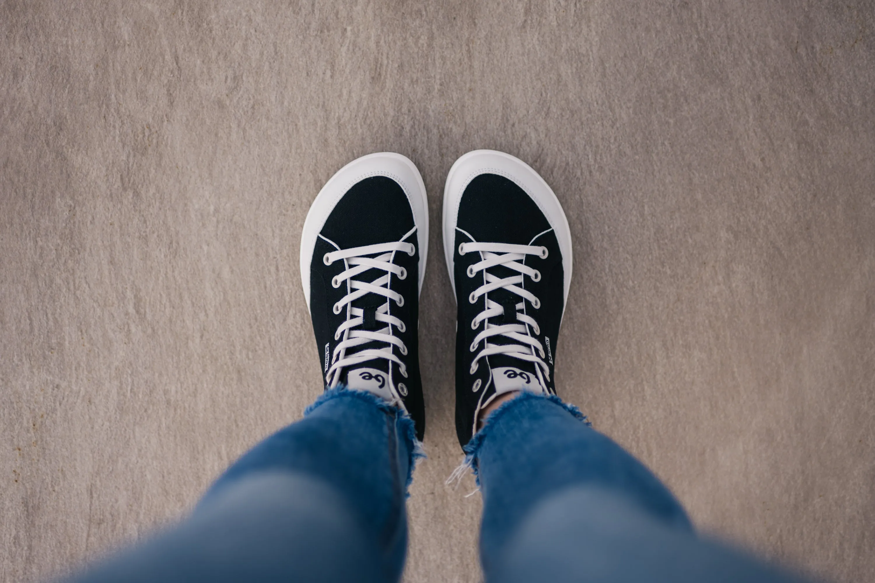 Barefoot Sneakers Be Lenka Rebound - High Top - Black & White CLEARANCE