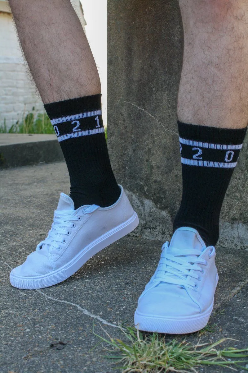 Black Athletic Bamboo Socks