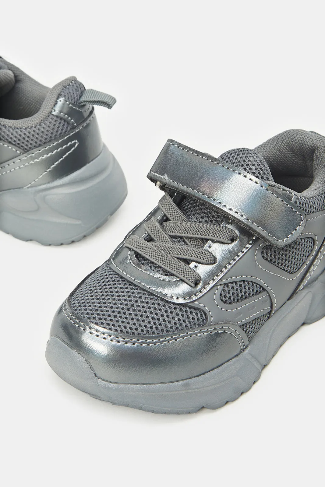 Boys Silver Chunky Sneakers