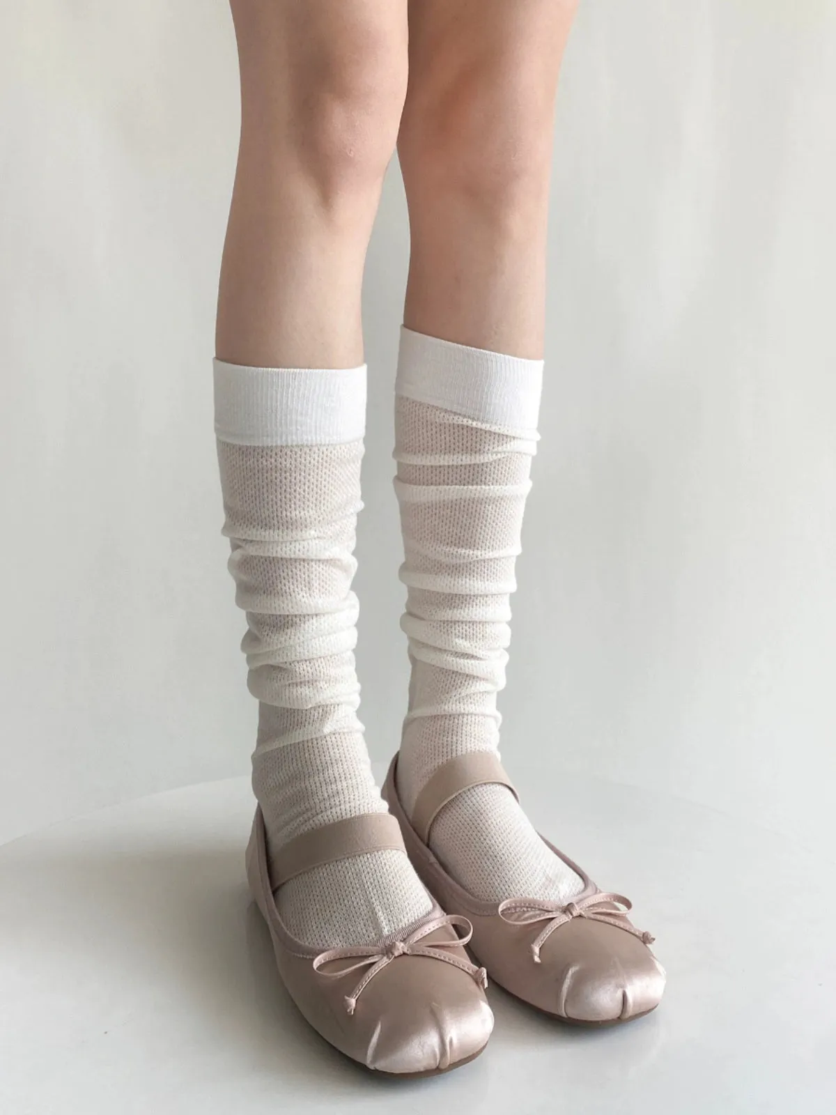 Butterfly Ballet Style Calf Socks