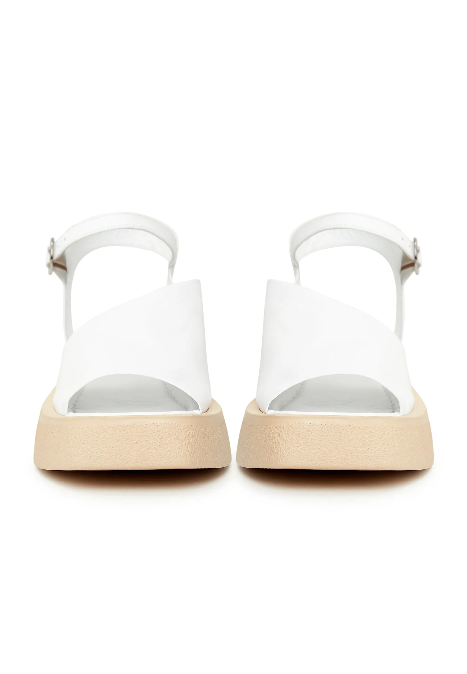 Casual Platform Sandals - White