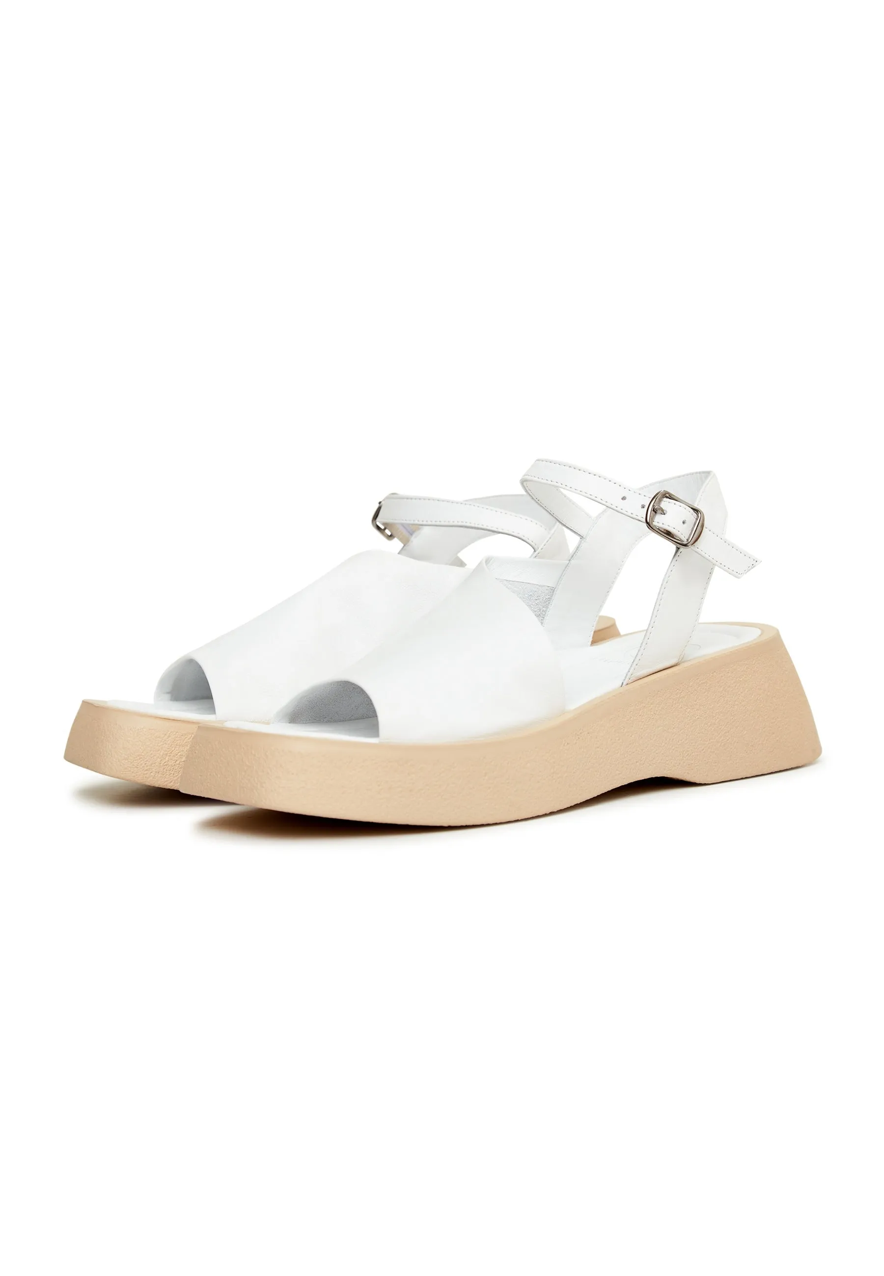 Casual Platform Sandals - White