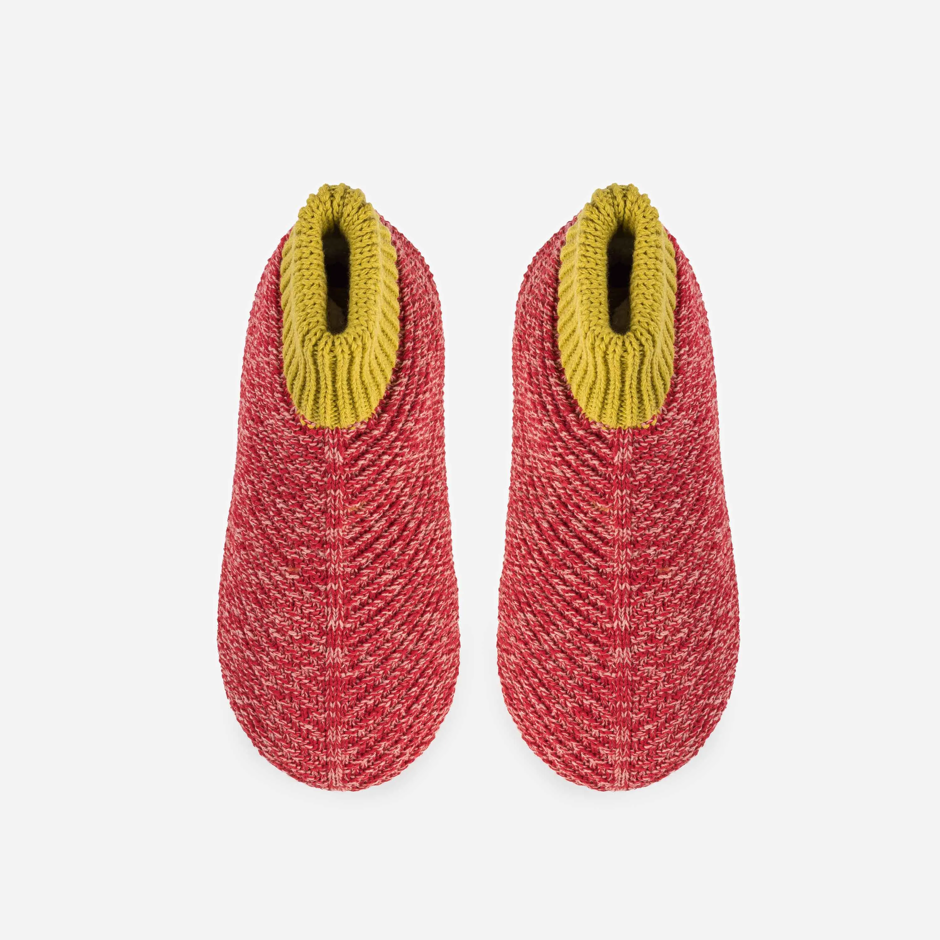 Chevron Knit Bootie Slippers