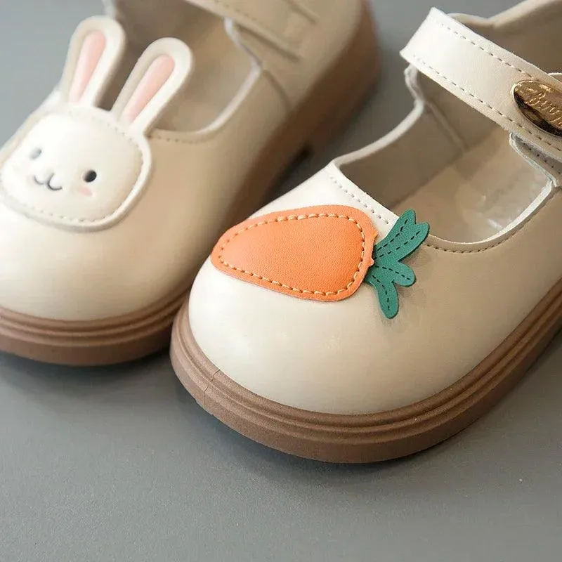 Children's Casual Shoes - Rabbit Carrot Pattern Flats - TSS246