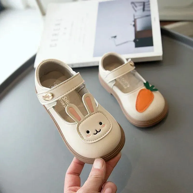 Children's Casual Shoes - Rabbit Carrot Pattern Flats - TSS246