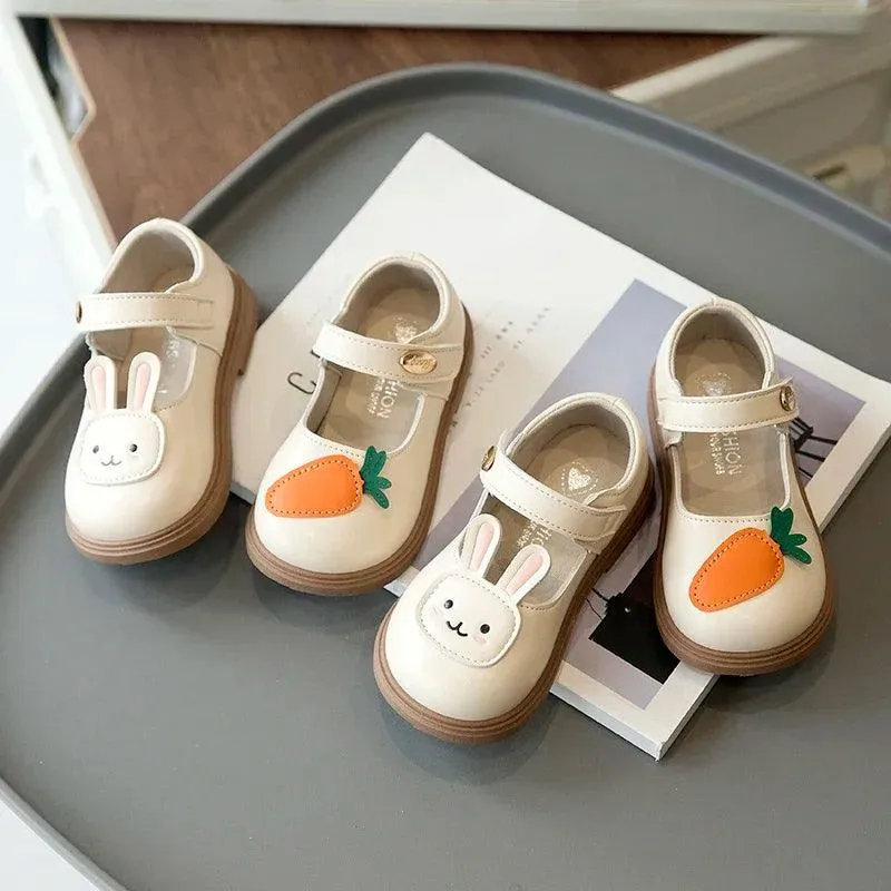 Children's Casual Shoes - Rabbit Carrot Pattern Flats - TSS246