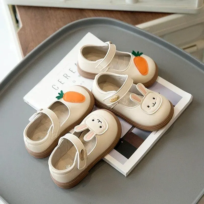 Children's Casual Shoes - Rabbit Carrot Pattern Flats - TSS246