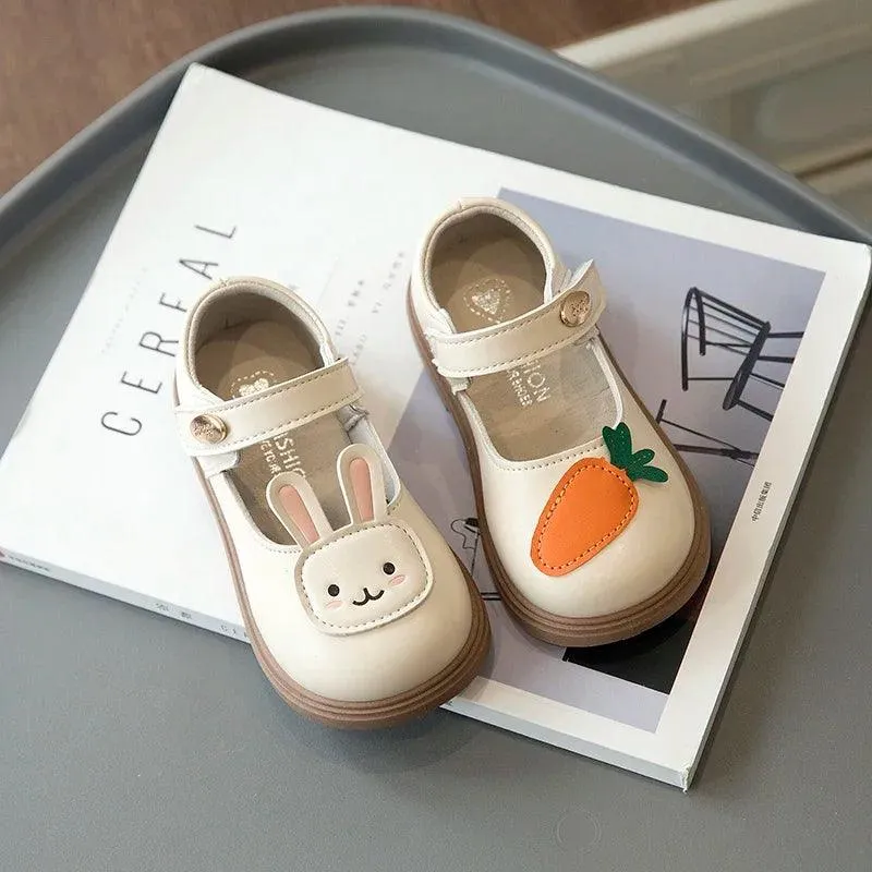 Children's Casual Shoes - Rabbit Carrot Pattern Flats - TSS246