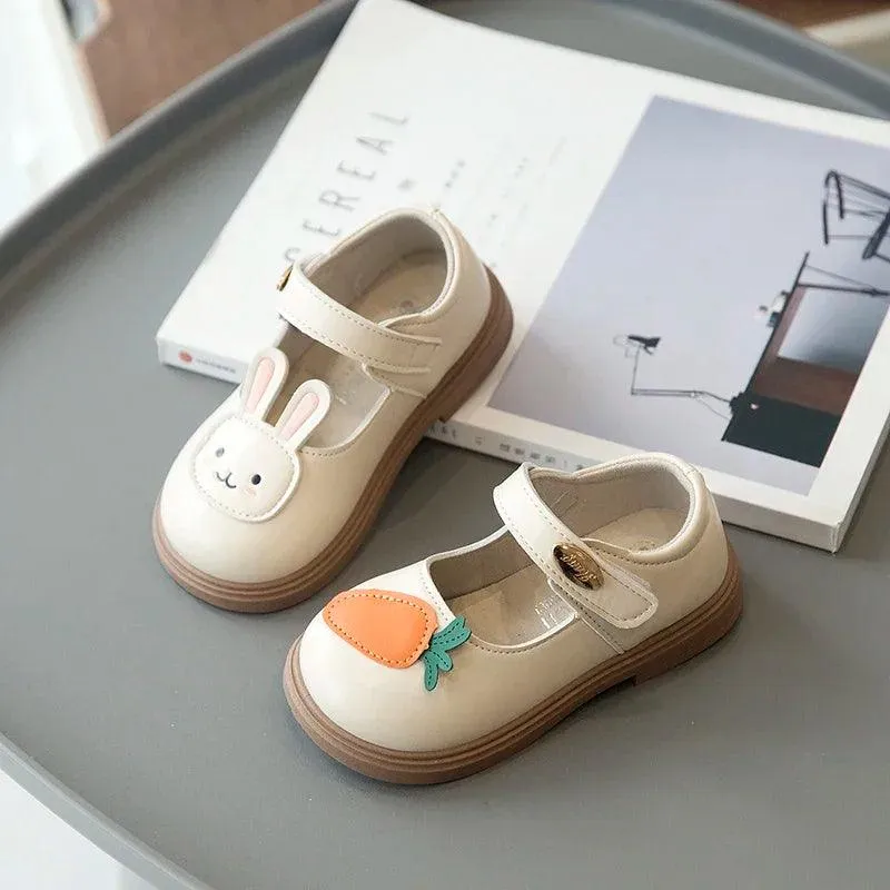 Children's Casual Shoes - Rabbit Carrot Pattern Flats - TSS246