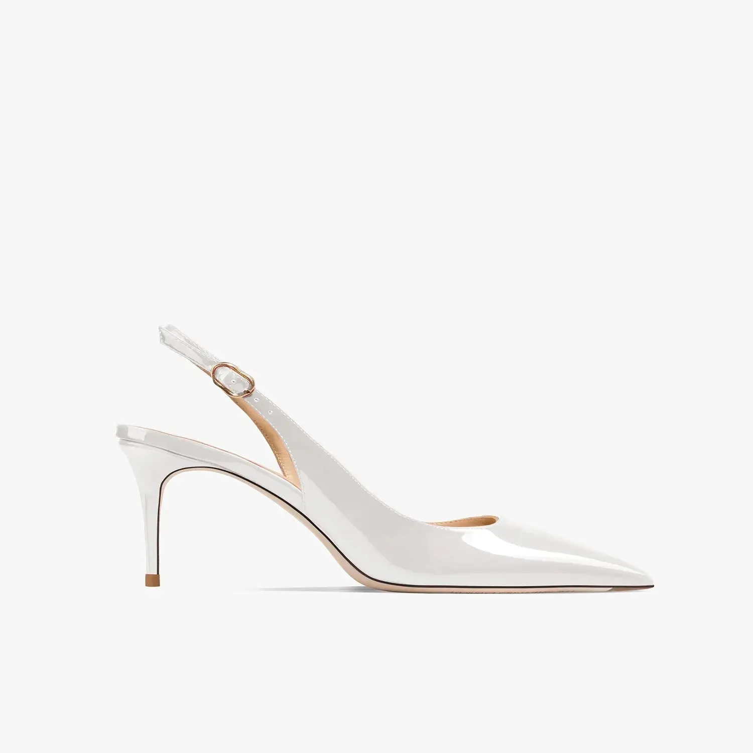 Colletta White Slingback Sandals