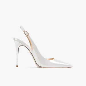 Colletta White Slingback Sandals