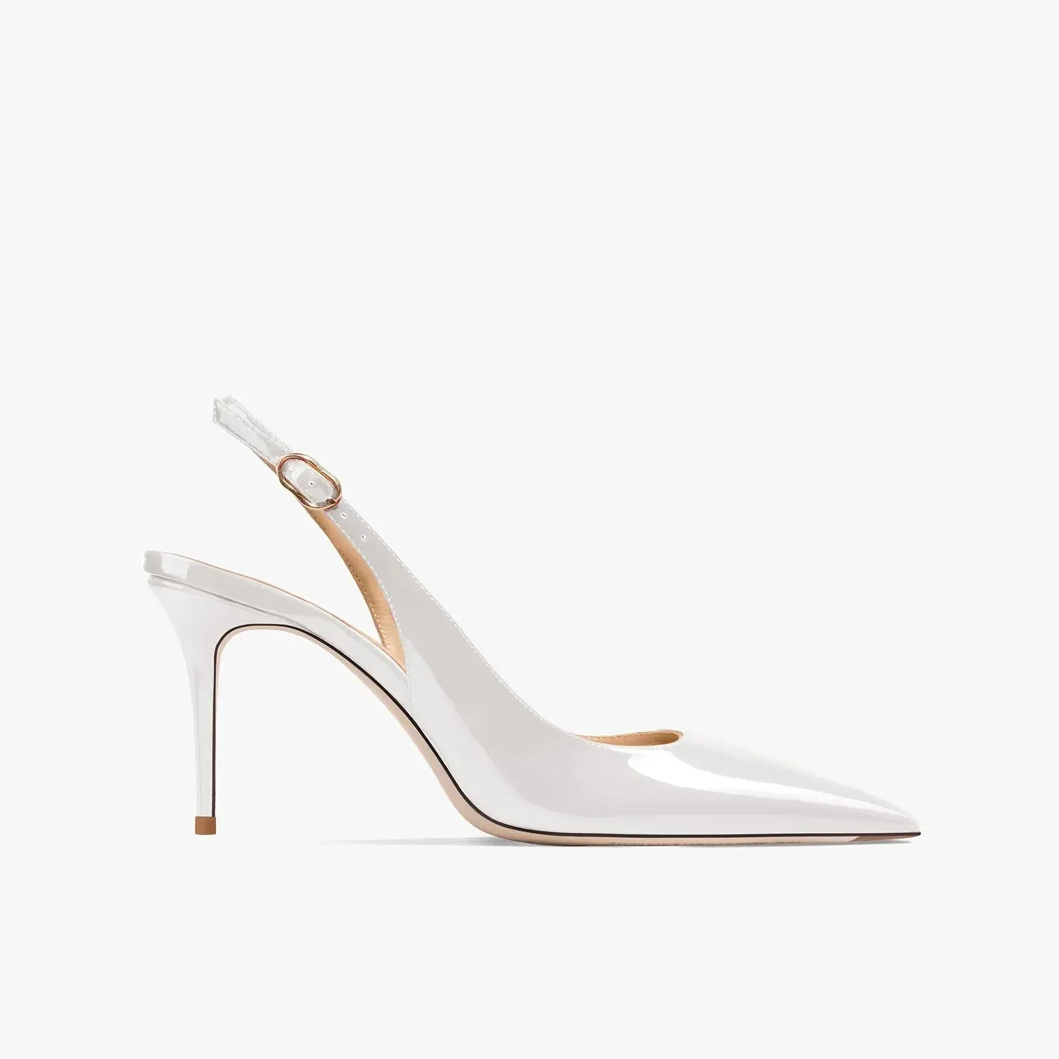 Colletta White Slingback Sandals