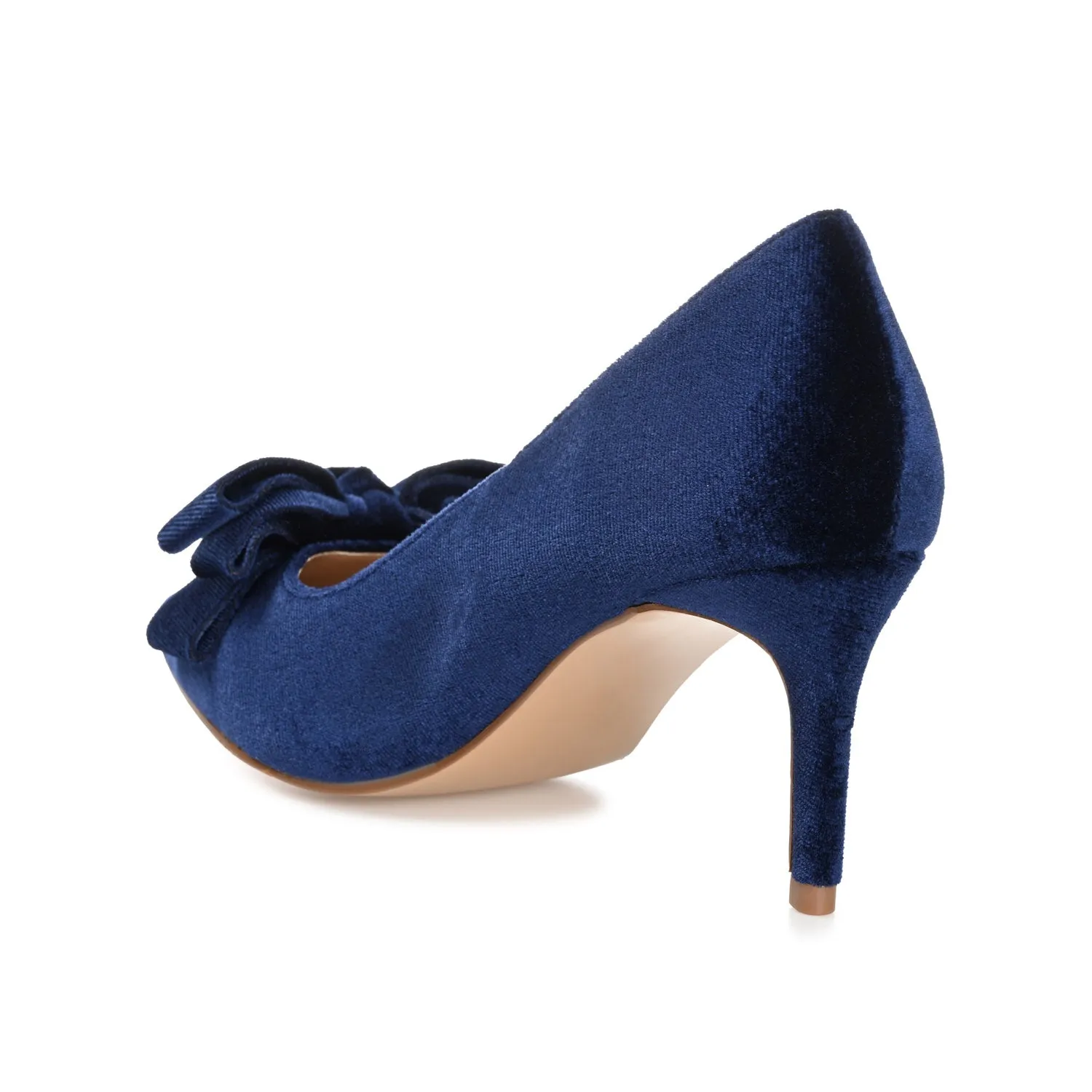 CRYSTOL STILETTO PUMP HEELS IN VELVET