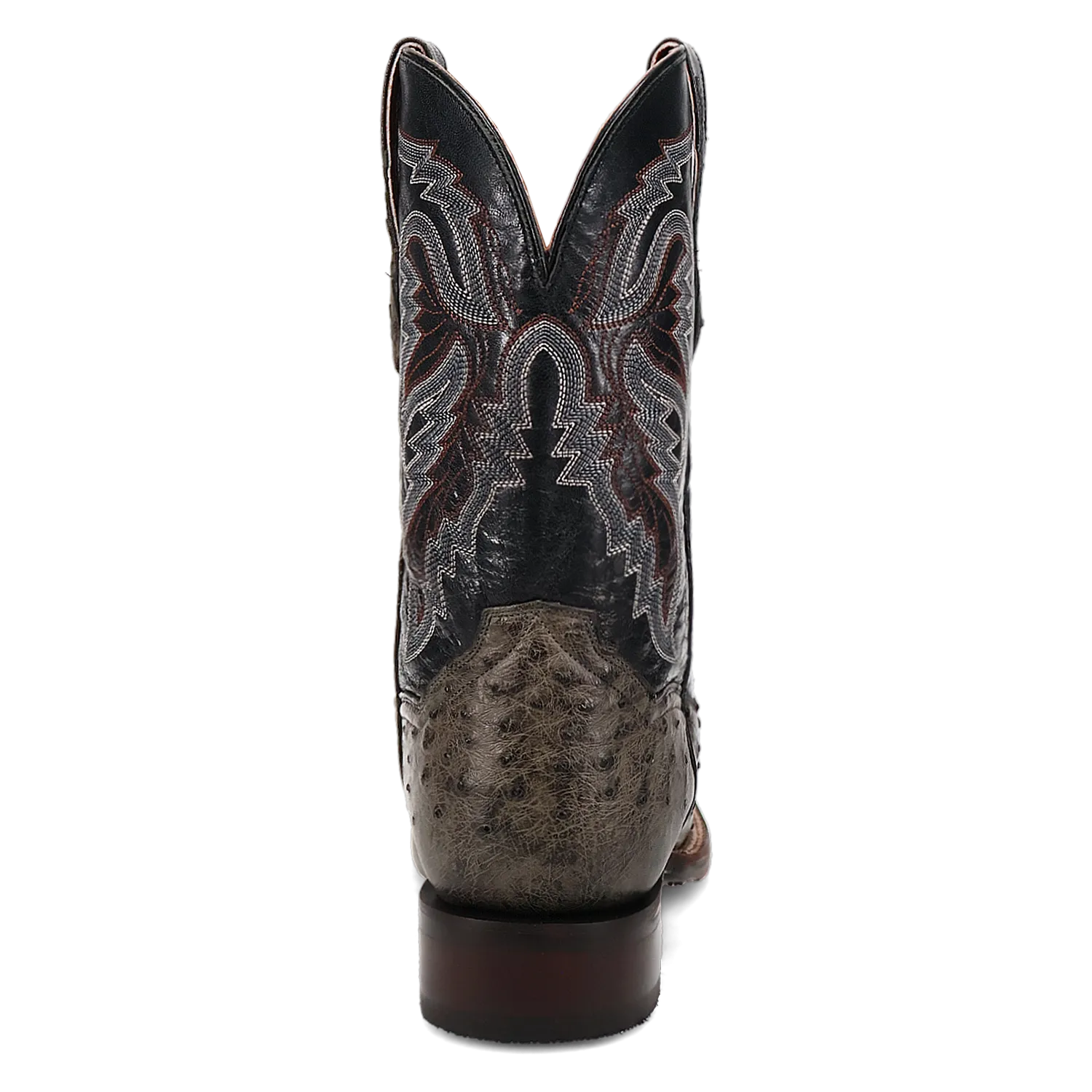 Dan Post DP5013 11" Alamosa Grey Full Quill Ostrich Wide Square Toe