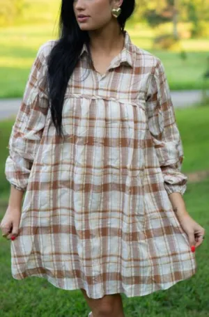 Dana Plaid Babydoll Dress