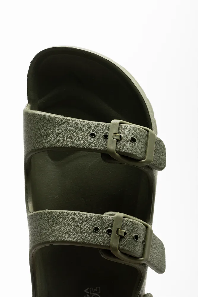 Double Strap Sandal Dark Green