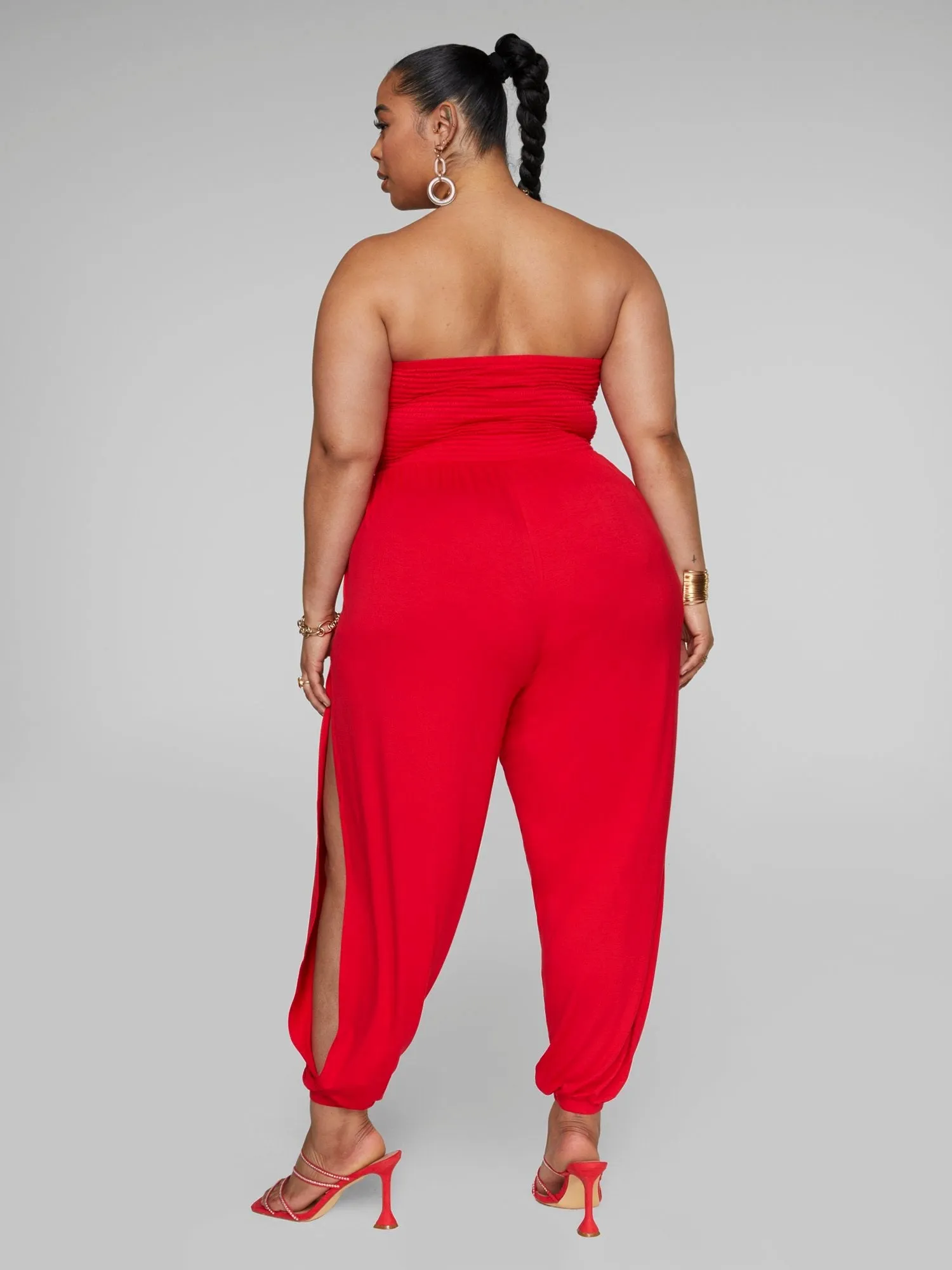 Fashion To Figure - Trinity Side Slit Leg Jumpsuit