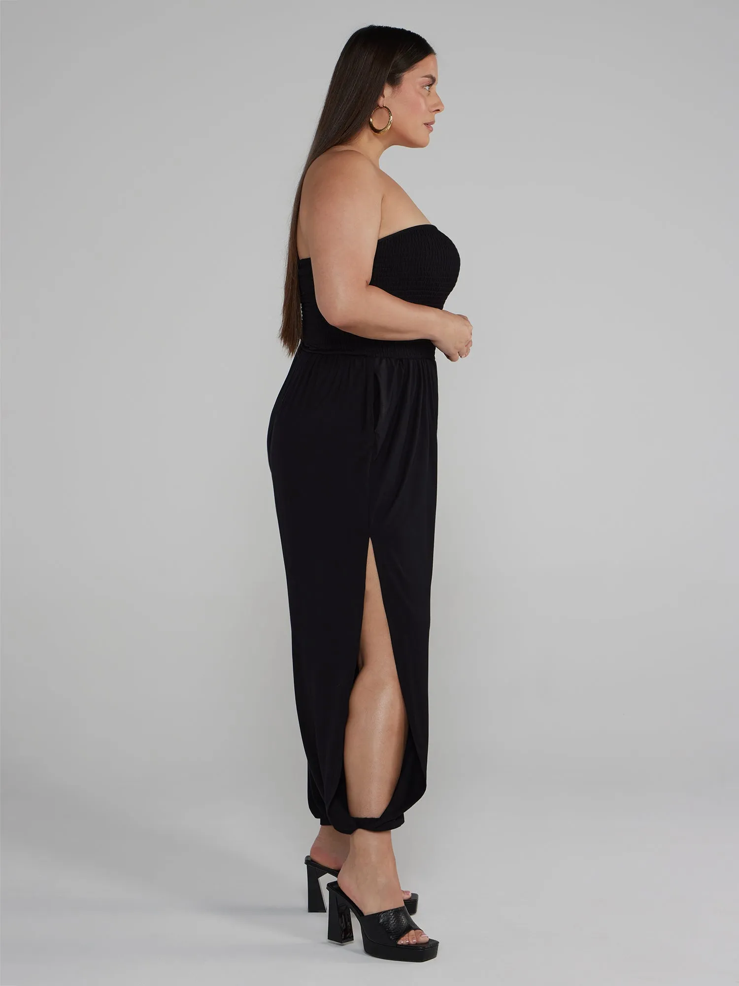 Fashion To Figure - Trinity Side Slit Leg Jumpsuit