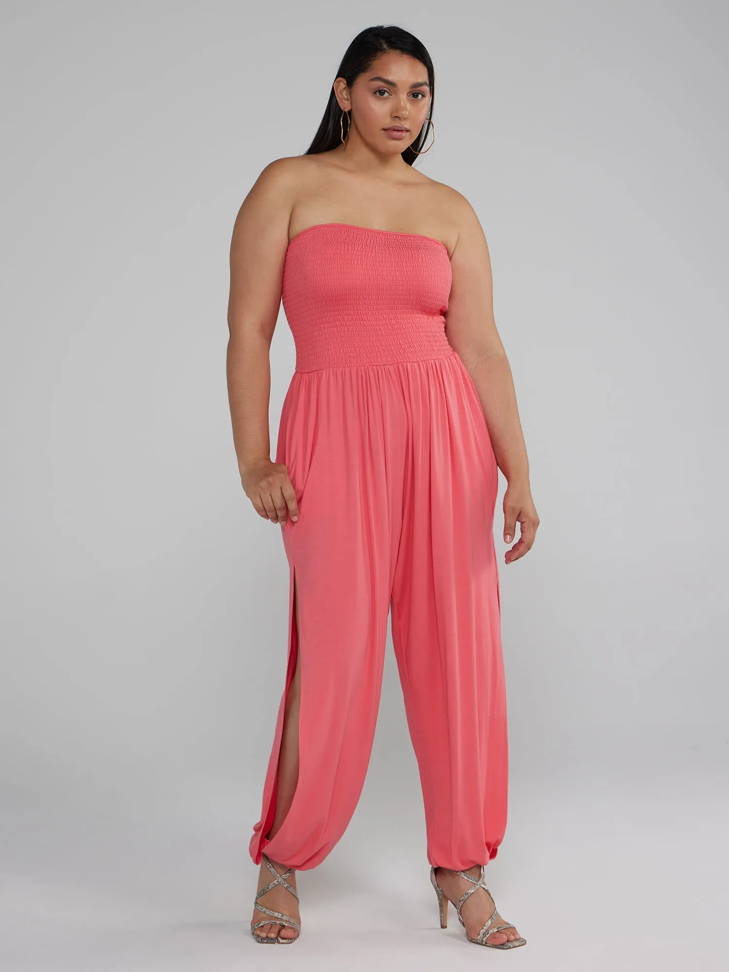 Fashion To Figure - Trinity Side Slit Leg Jumpsuit