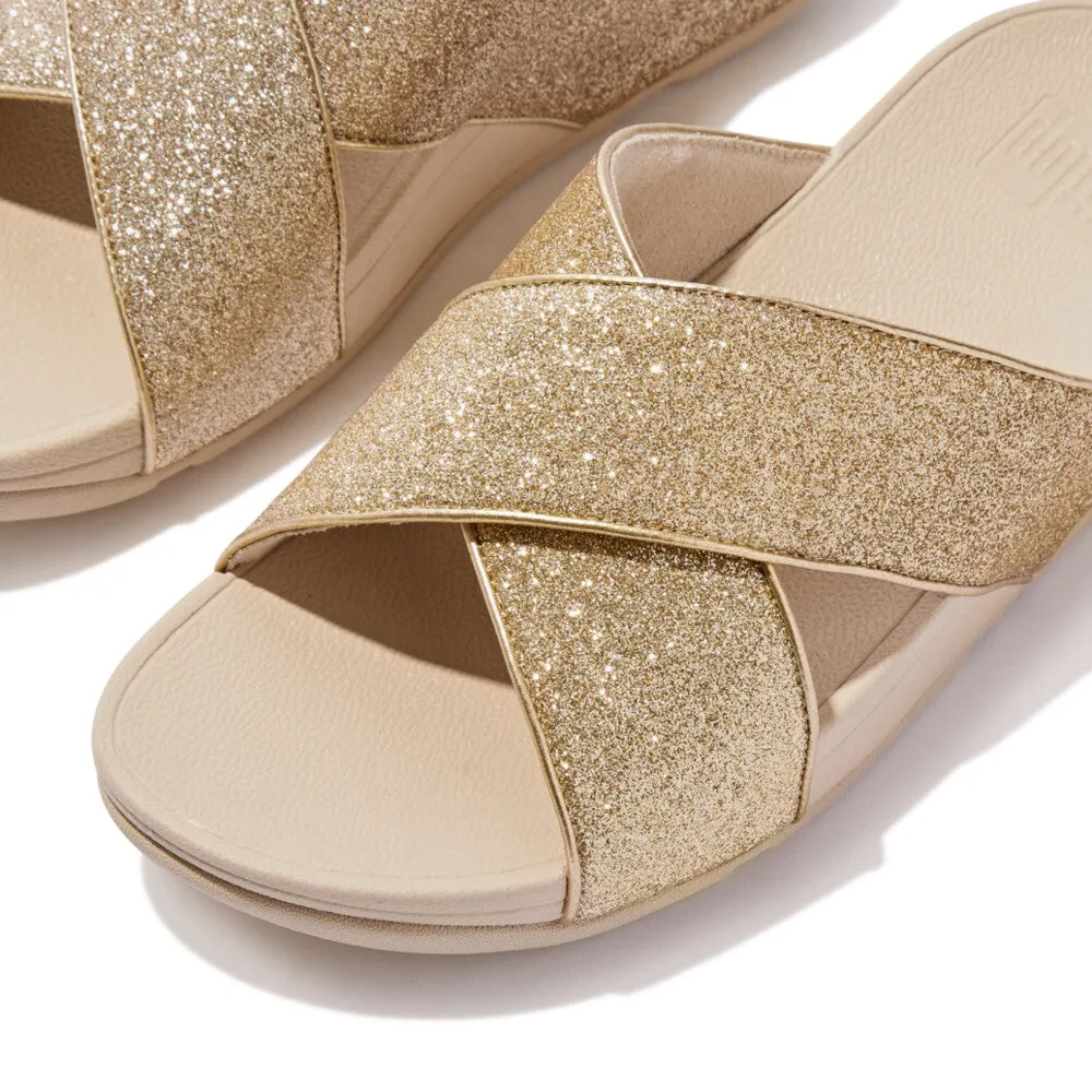 Fitflop Lulu Glitterdust Cross Slides Plantino