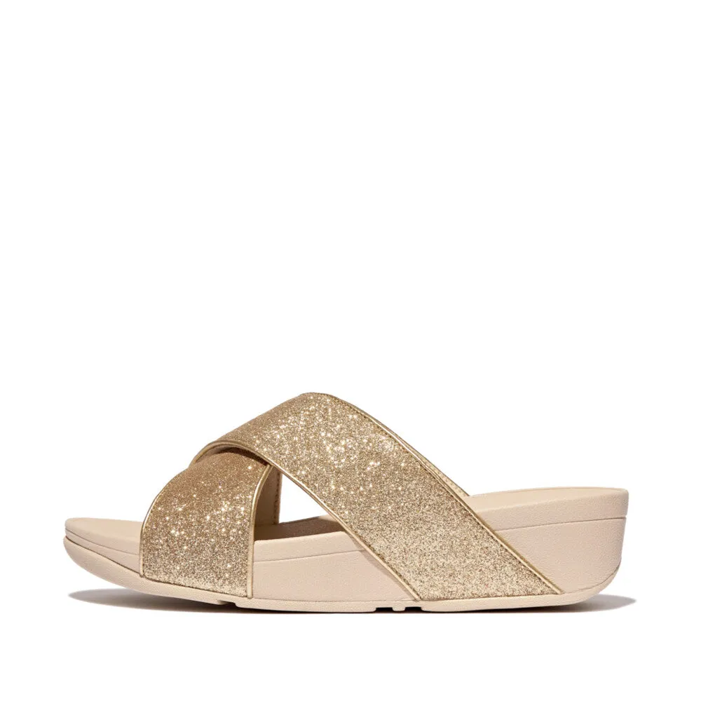 Fitflop Lulu Glitterdust Cross Slides Plantino