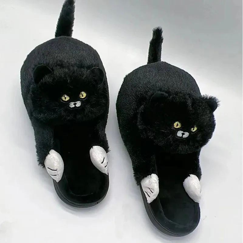 Fluffy Cat Slippers For Adults