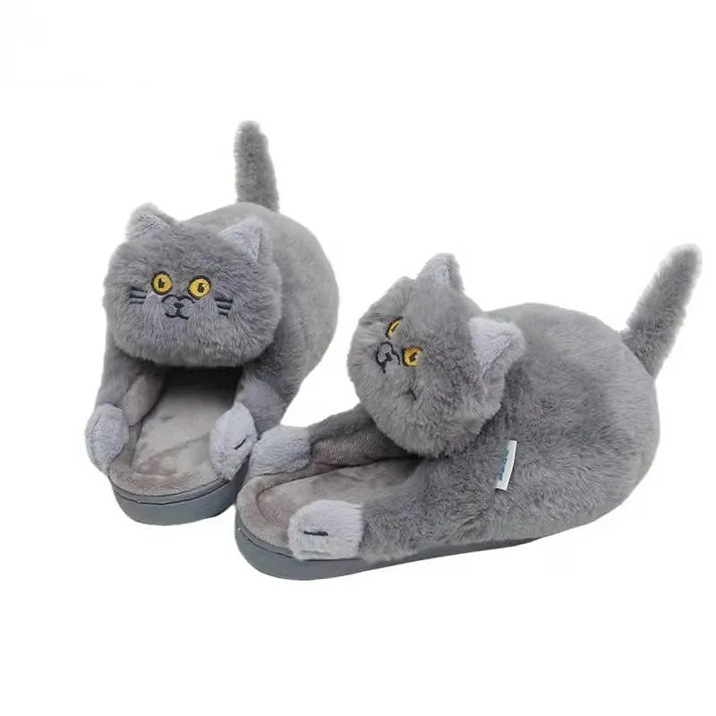 Fluffy Cat Slippers For Adults