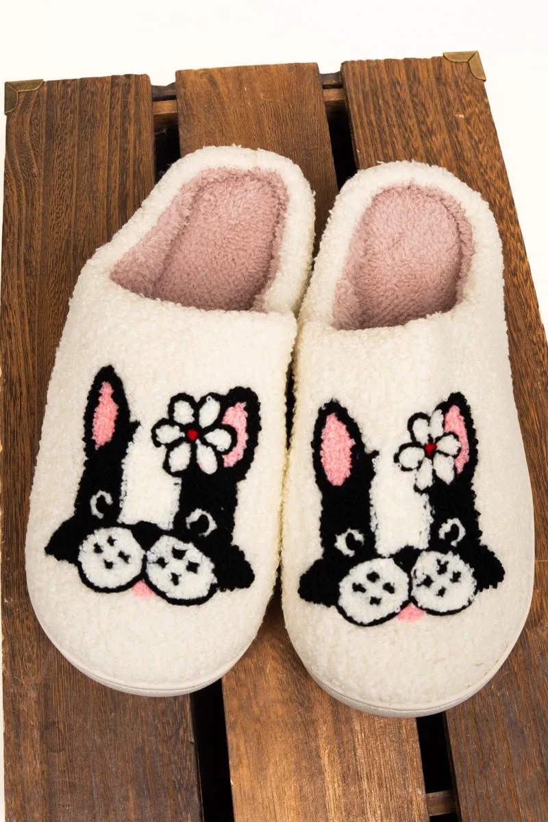 Frenchie Plush Slippers