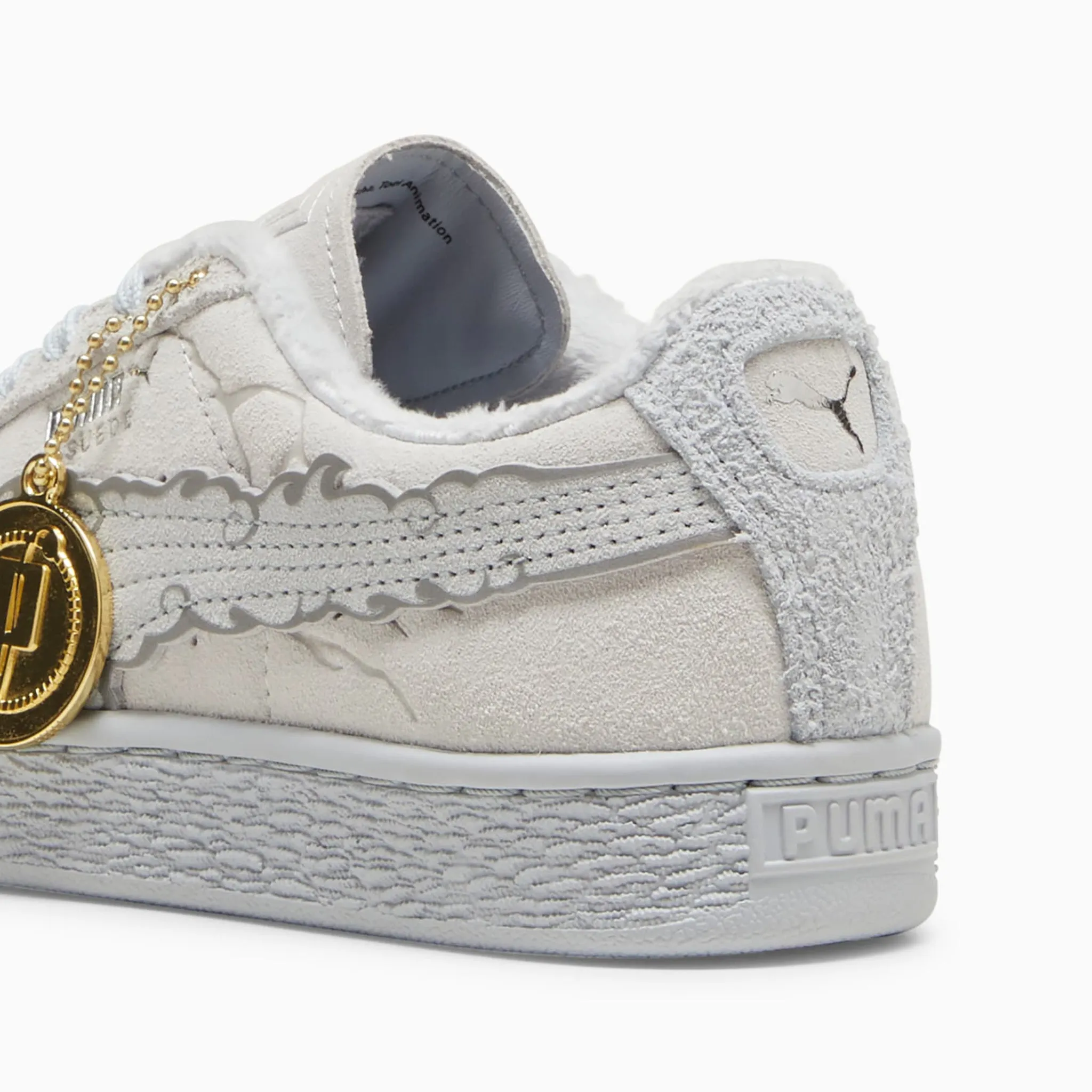 Grade School Puma X One Piece Suede  'Gear 5 Luffy' - Feather Grey/Platinum Grey