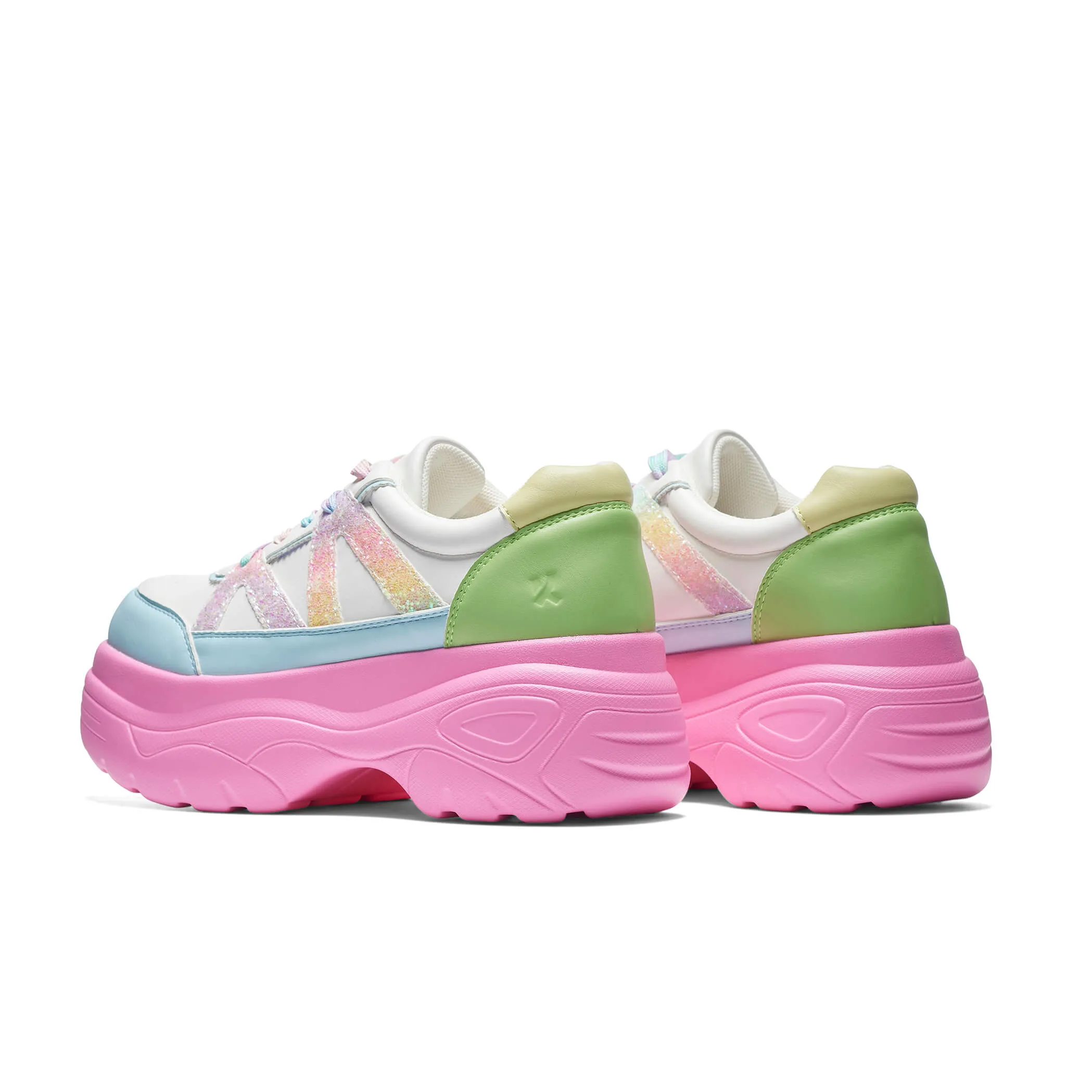 Gummy Glow Worm Chunky Trainers - Multicolor