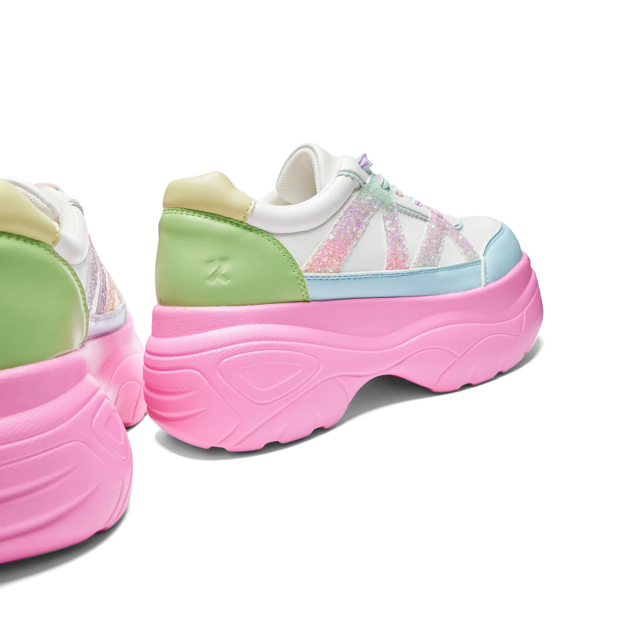 Gummy Glow Worm Chunky Trainers - Multicolor