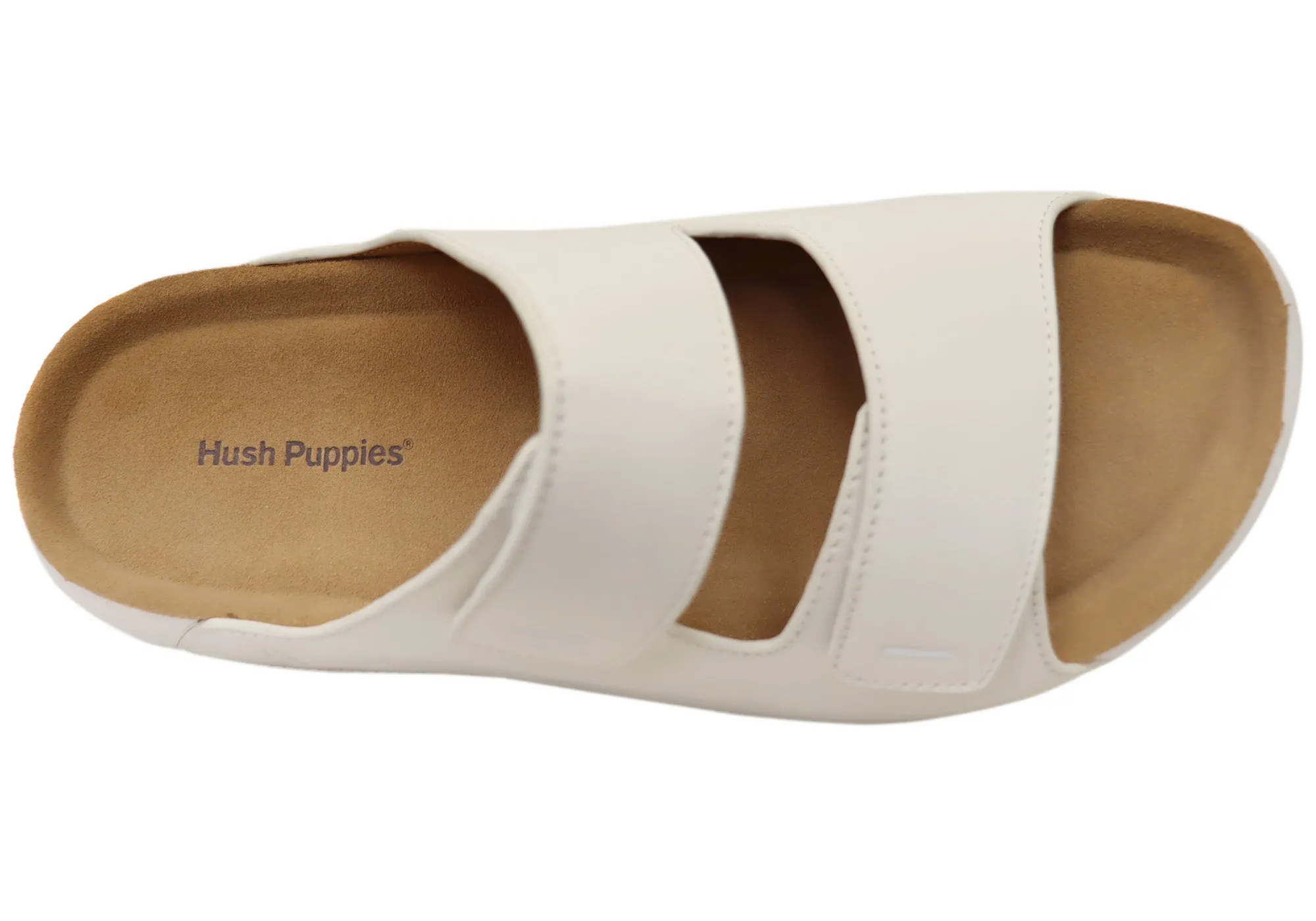 Hush Puppies Haven Womens Comfortable Leather Slides Sandals