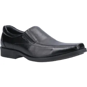 Hush Puppies Mens Shoe Brody Slip On Black Leather