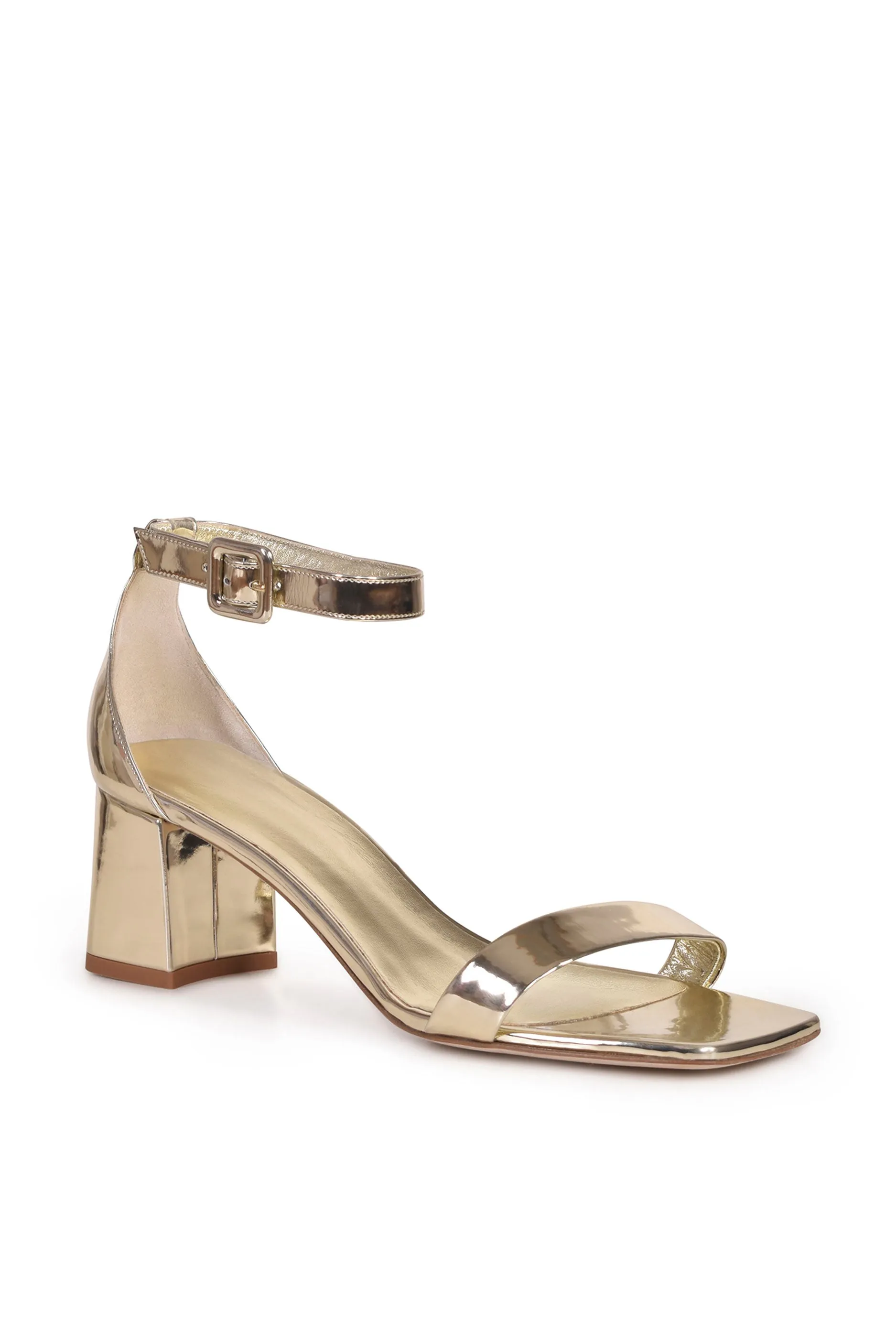 Husk GRACE SANDALS - Mirror Pale Gold