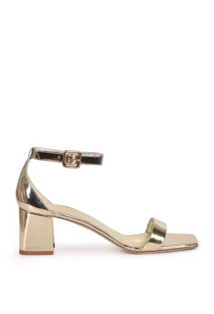 Husk GRACE SANDALS - Mirror Pale Gold