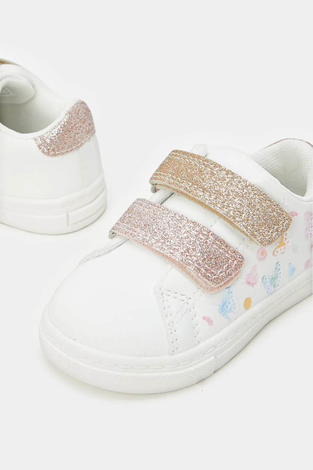 Infant Girls White Butterfly Sneaker