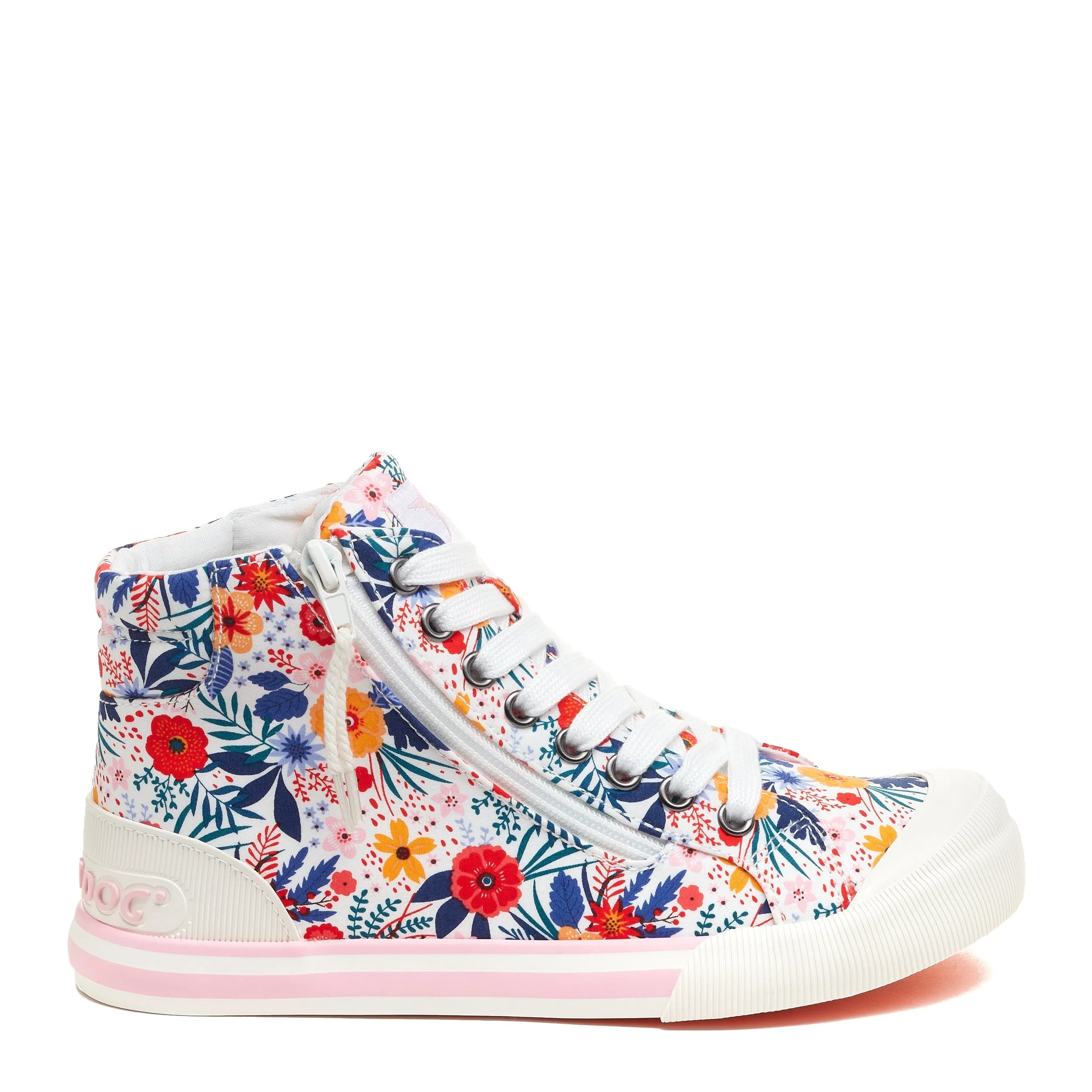 Jazzin Bright Floral High Top Trainers