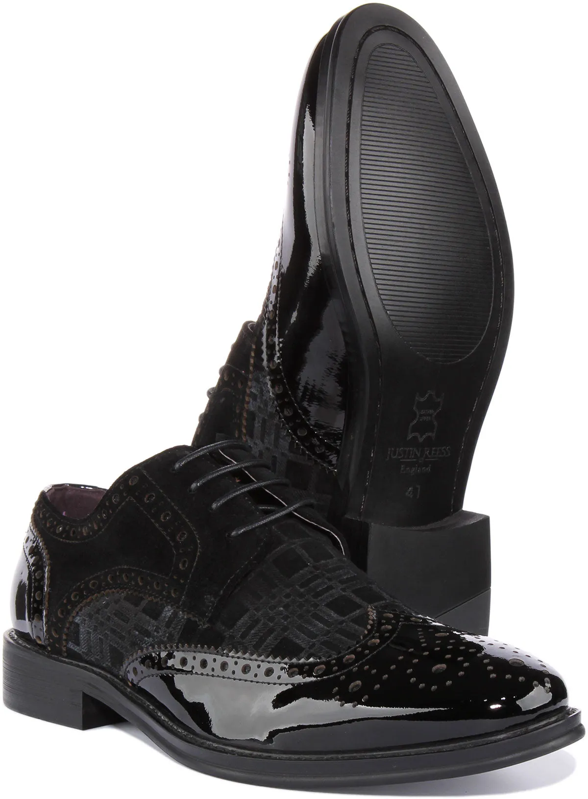 Justinreess England Alex In Black Patent For Men