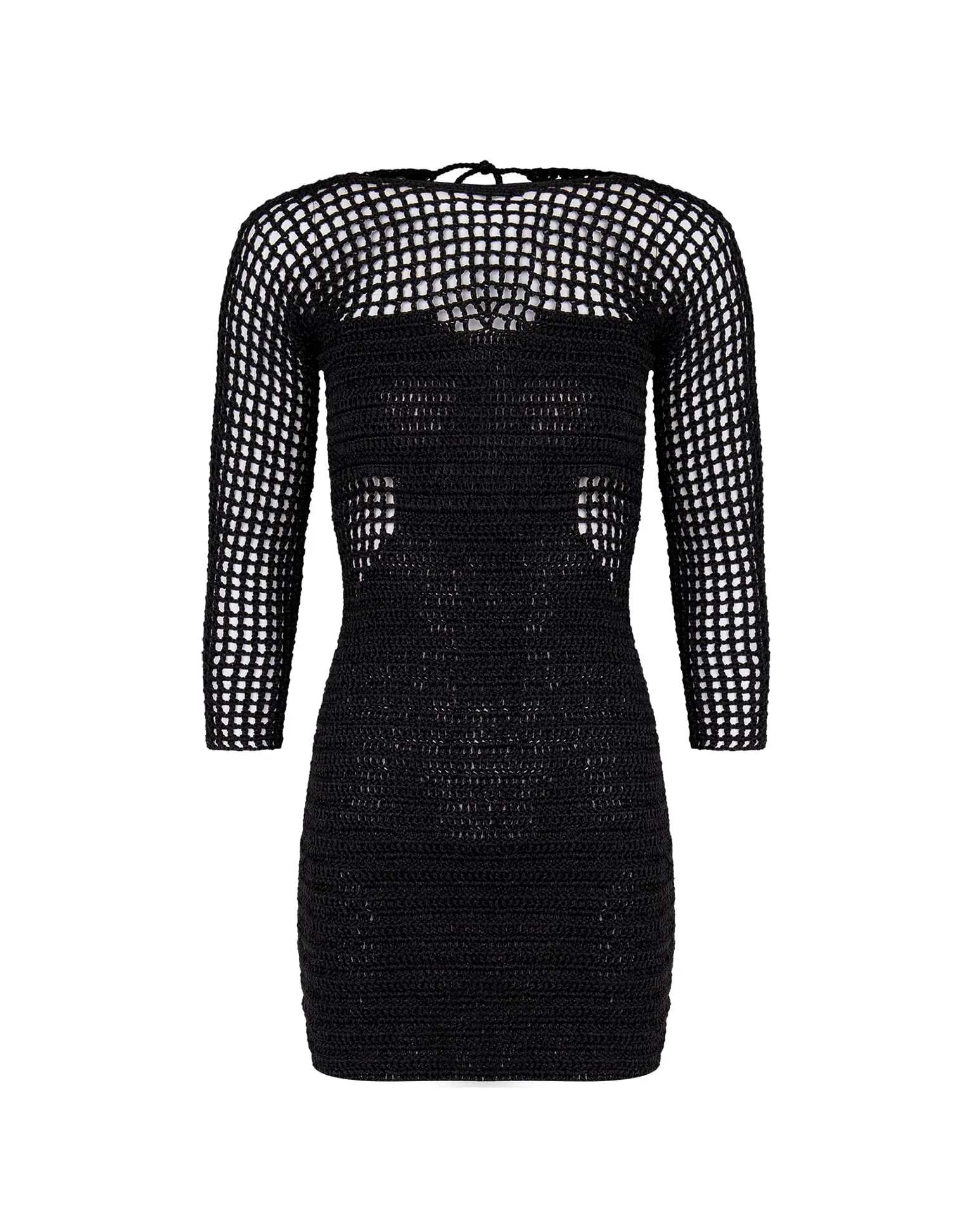 Knit Peggy Short Dress - Black