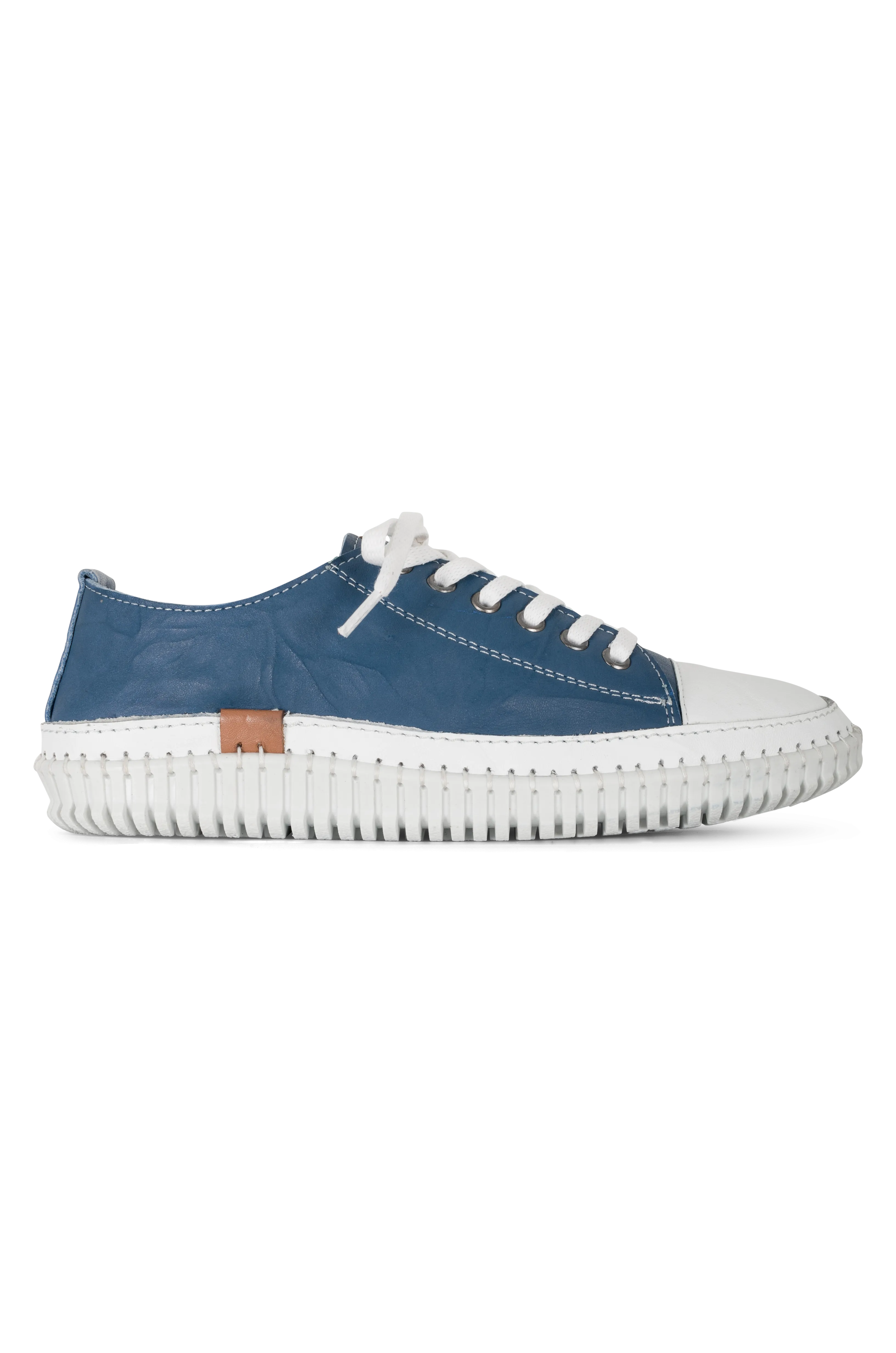 Lace up Leather Sneaker | BLUE | TRUFFLE AB