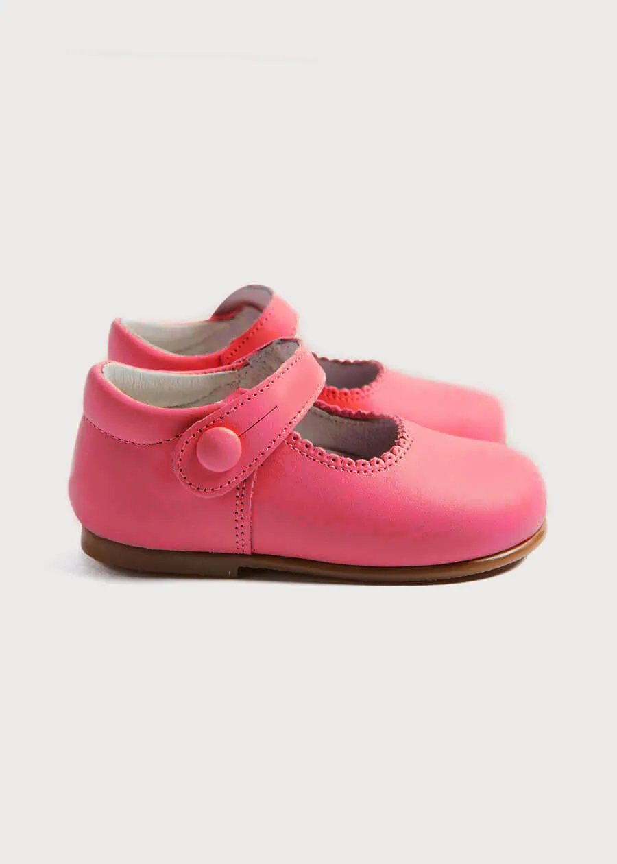 Leather Mary Jane Baby Shoes in Fuchsia (20-24EU)