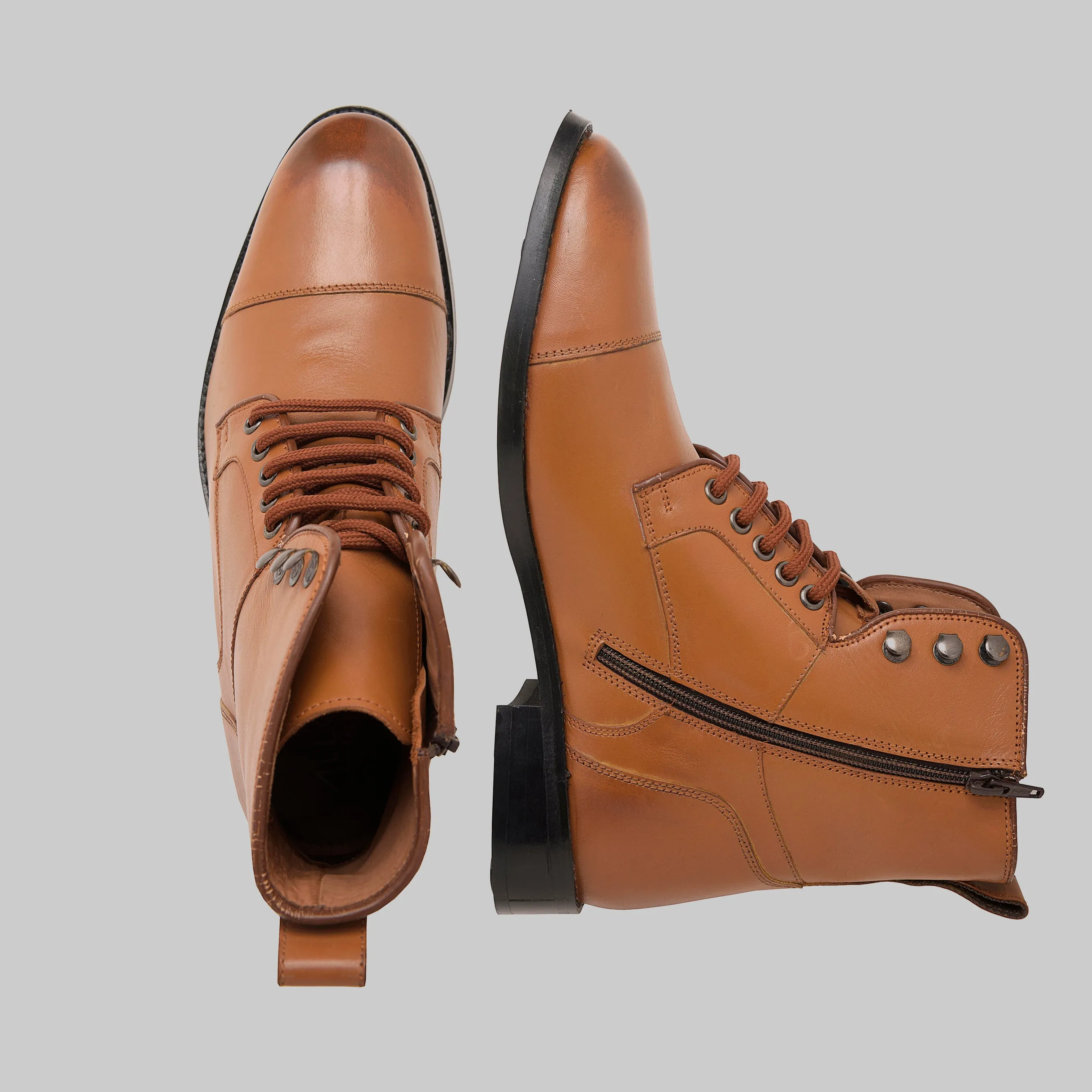 Lucian Cap Toe Dress Combat Boots