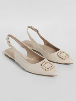 LUNA BLU Beige Sling Back Shoes