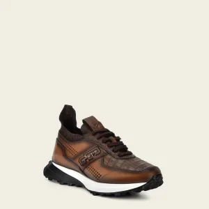 M48CWTV - Cuadra almond casual fashion caiman leather sneakers for men